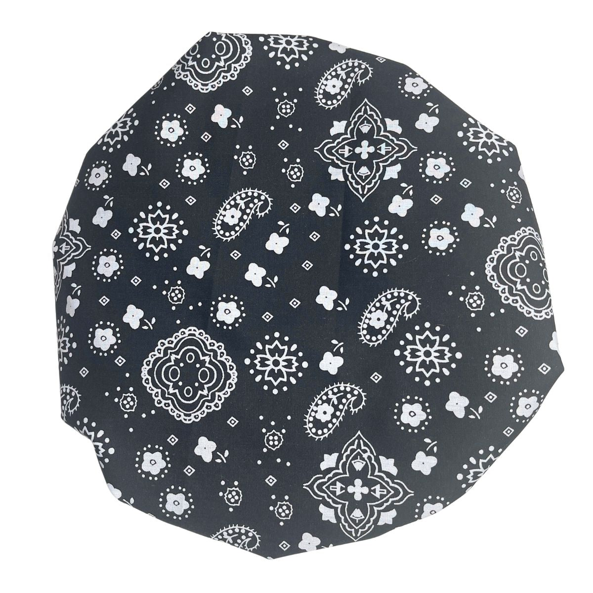 Bandana Satin Bonnet - Black