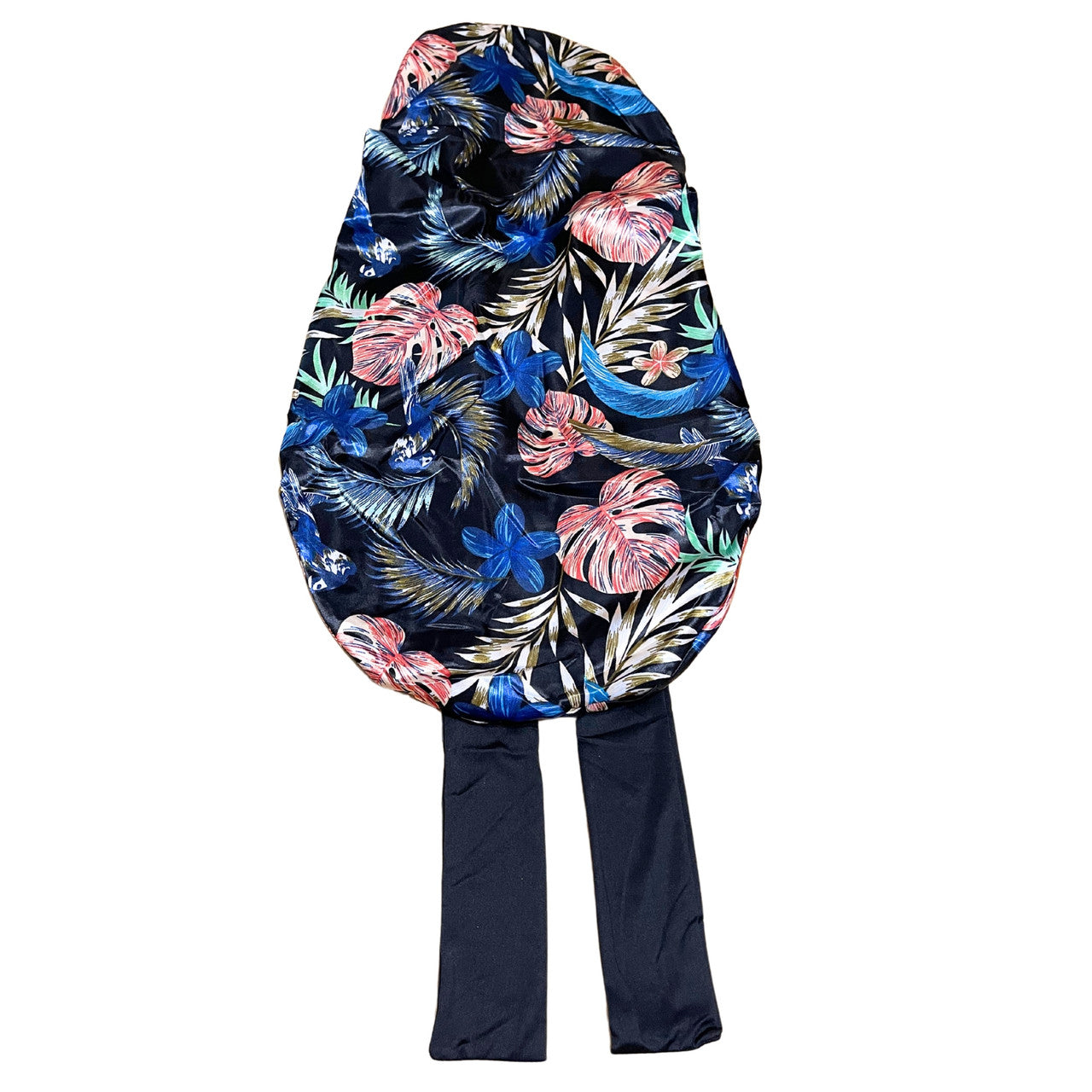 Adjustable Tie Satin Braid Bonnet - Floral Escape