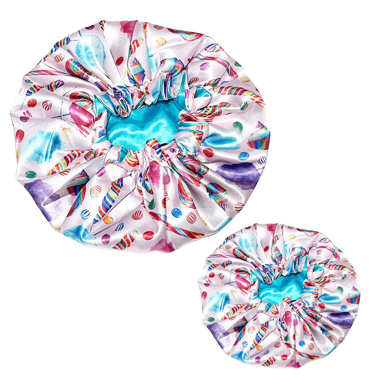 Mommy and Me Adjustable Reversible Satin Bonnet - Sugar Shop