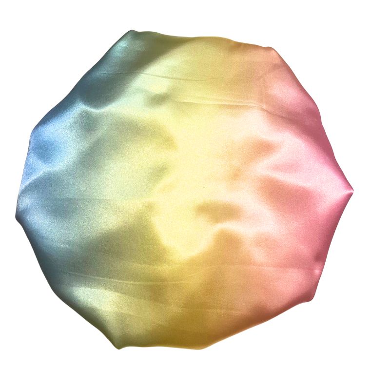 Mommy & Me Reversible Satin Bonnet - Rainbow Sunrise