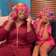 Polka Dots Reversible Satin Bonnet - Pink and Rainbow