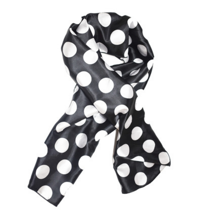 Oreo Cookie Edge Laying Rectangular Satin Scarf