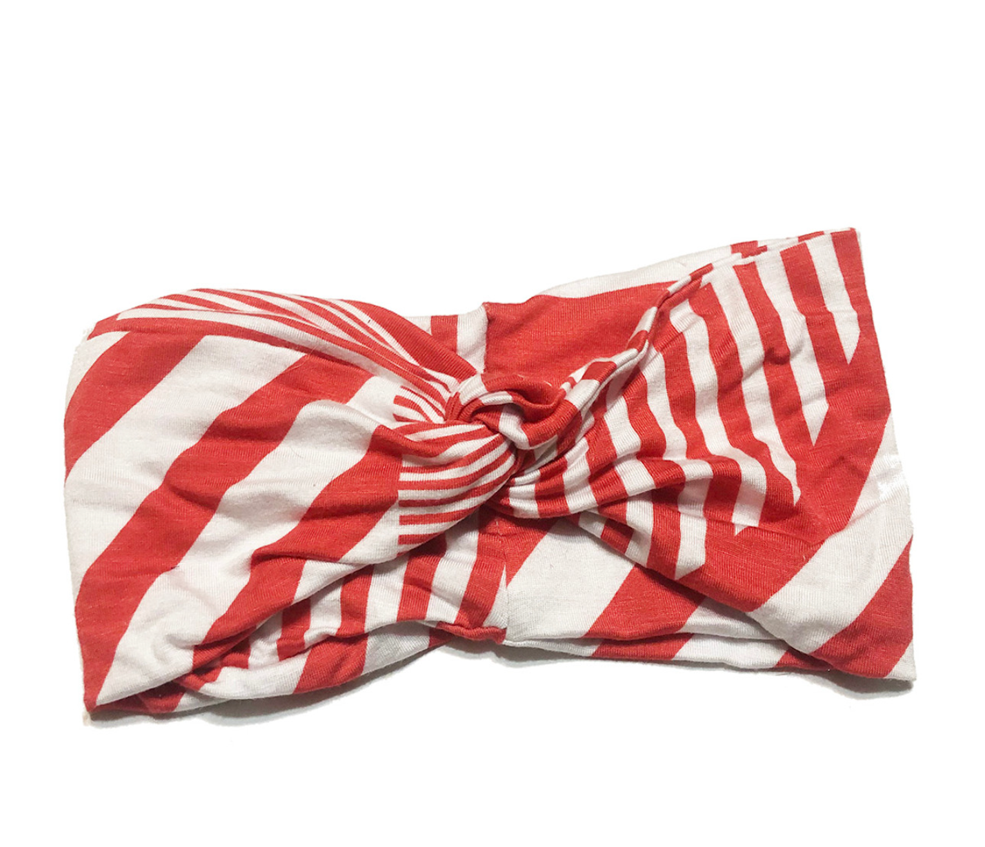 Red Stripey Turban Headband