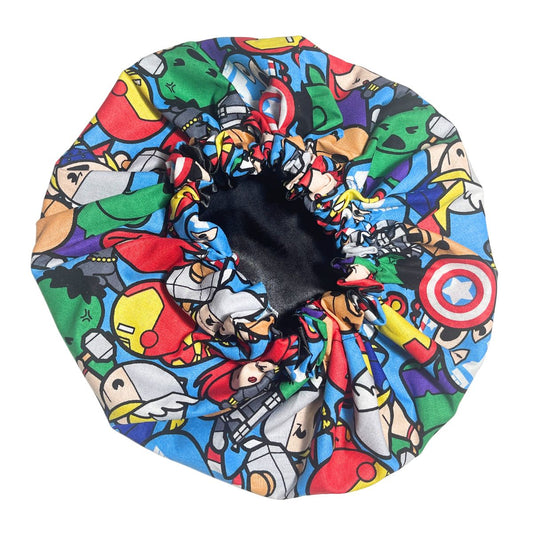 Avengers Chibi Satin Bonnet