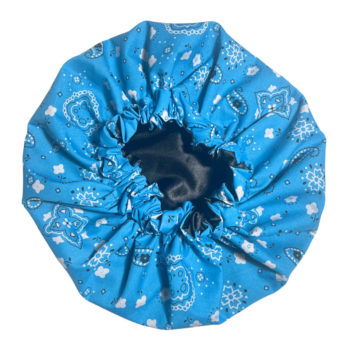 Bandana Satin Bonnet - Blue