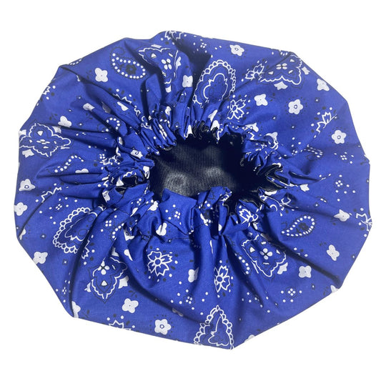 Bandana Satin Bonnet - Navy