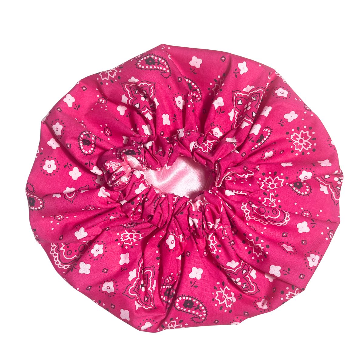 Bandana Satin Bonnet - Pink