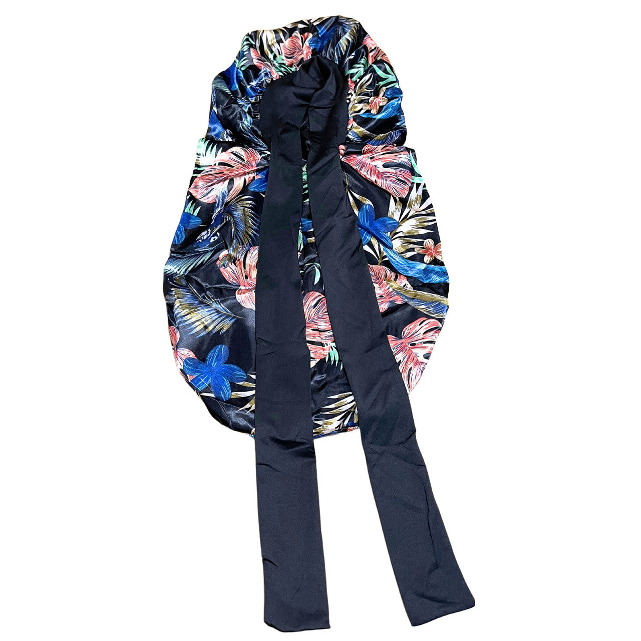 Adjustable Tie Satin Braid Bonnet - Floral Escape