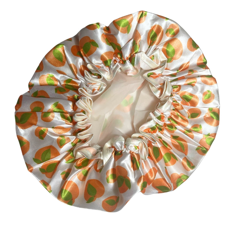 Child Satin Lined Shower Cap - Orange