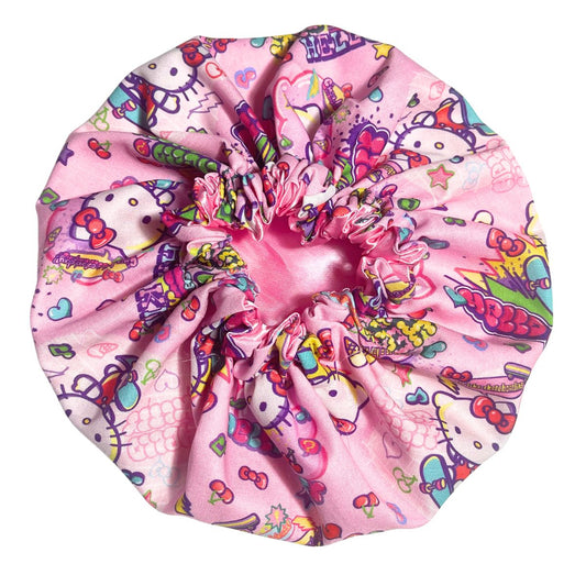 Hello Kitty Bubbles Satin Bonnet