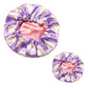Mommy & Me Reversible Satin Bonnet - Purple Polka Dots