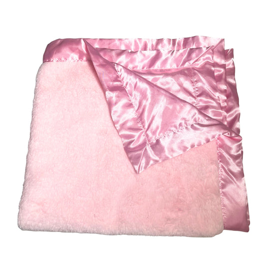 Satin Backed Baby Blanket - Pink