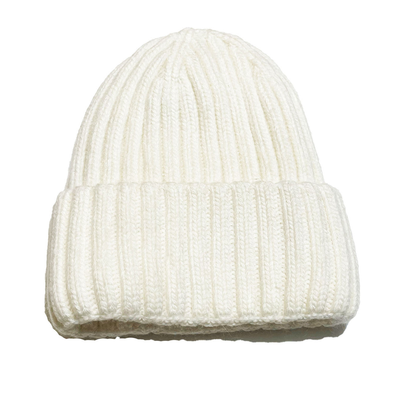 Adult Cashmere Satin Lined Beanie Hat - Cream