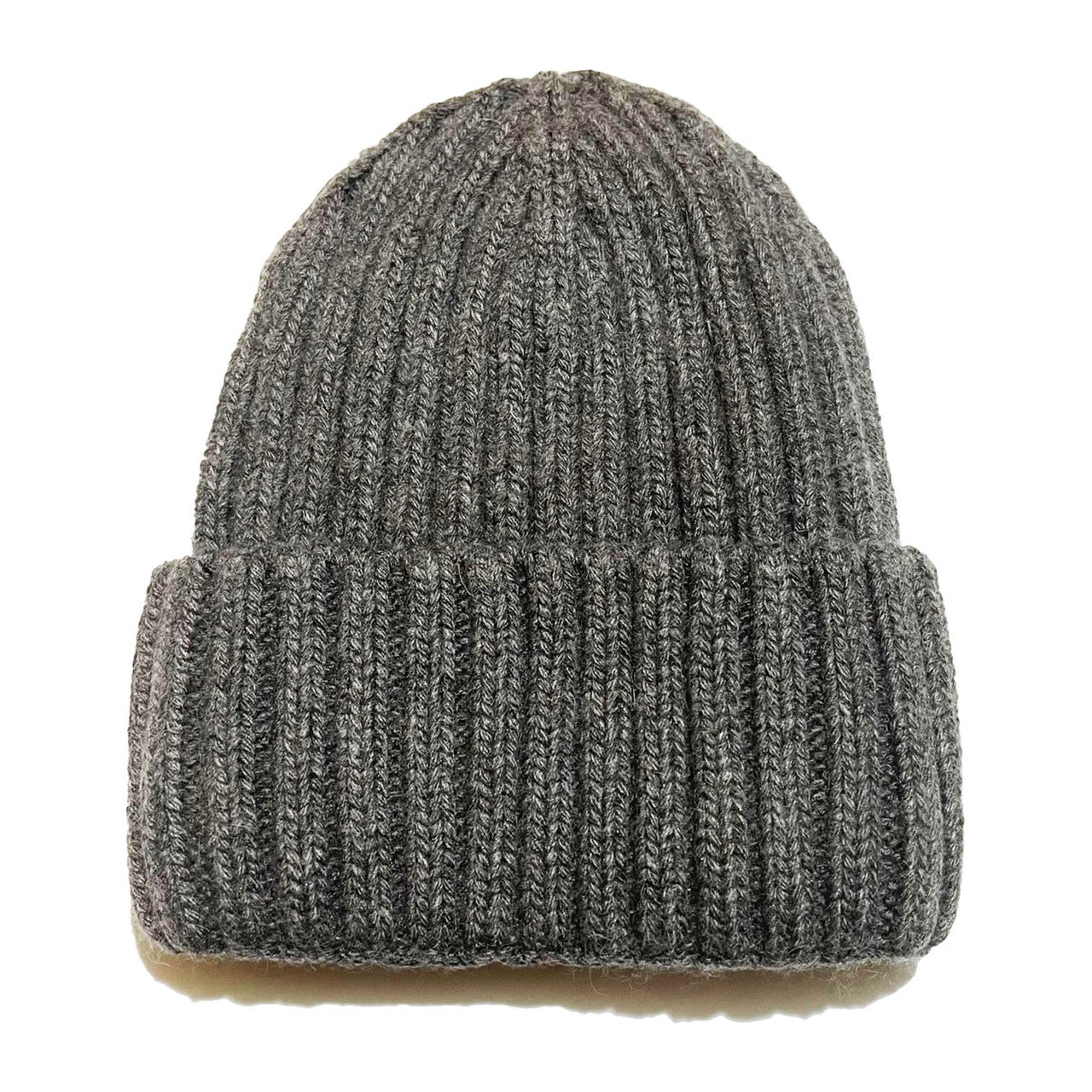 Adult Cashmere Satin Lined Beanie Hat - Grey
