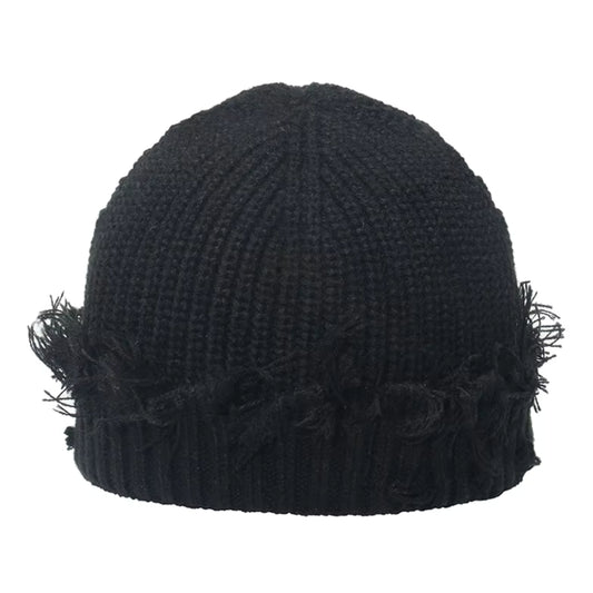 Adult Satin-Lined Distressed Hat - Black