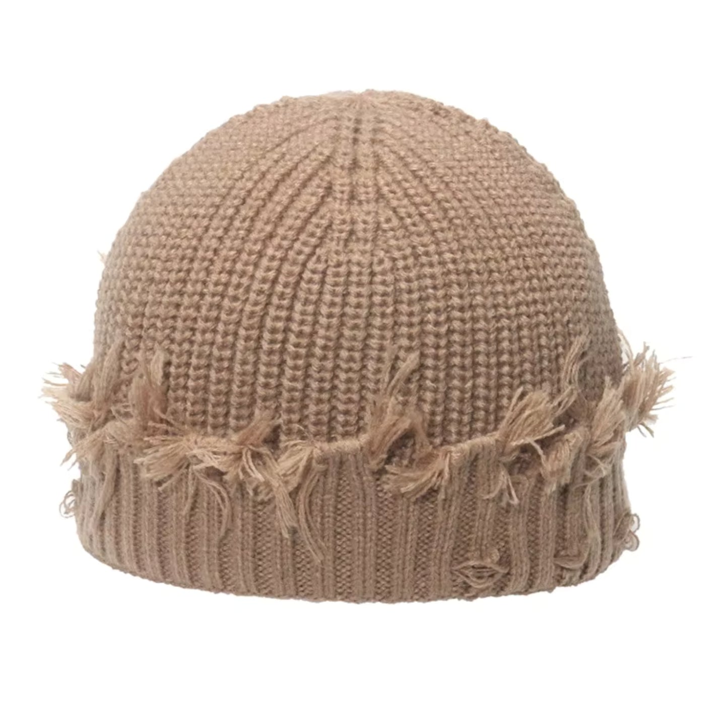 Adult Satin-Lined Distressed Hat - Tan