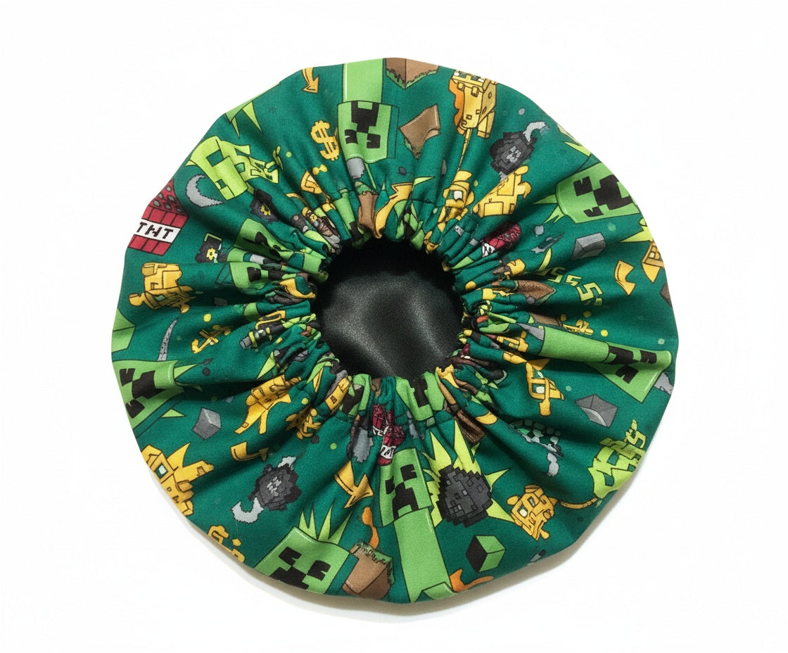Minecraft Pixel Satin Bonnet