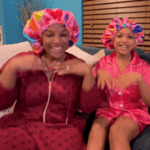 Mommy & Me Reversible Satin Bonnet - Pink and Rainbow Polka Dots