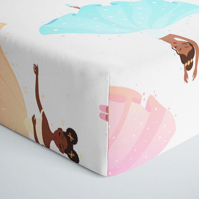 Satin Fitted Crib Sheet - Ballerina Noire