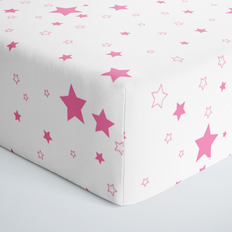 Satin Fitted Crib Sheet - Rainbow Unicorn