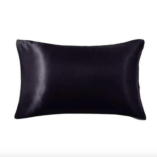 Silk Satin Pillowcase - Midnight Black