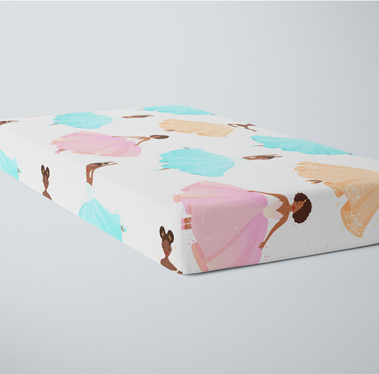 Satin Fitted Twin Bed Sheet - Ballerina Noire