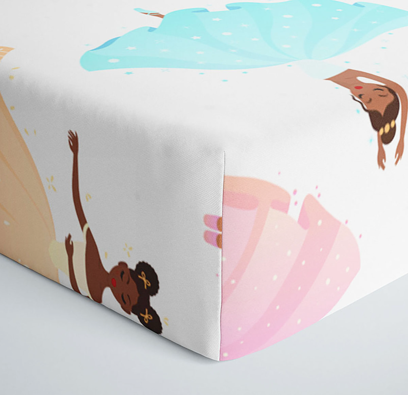 Satin Fitted Twin Bed Sheet - Ballerina Noire