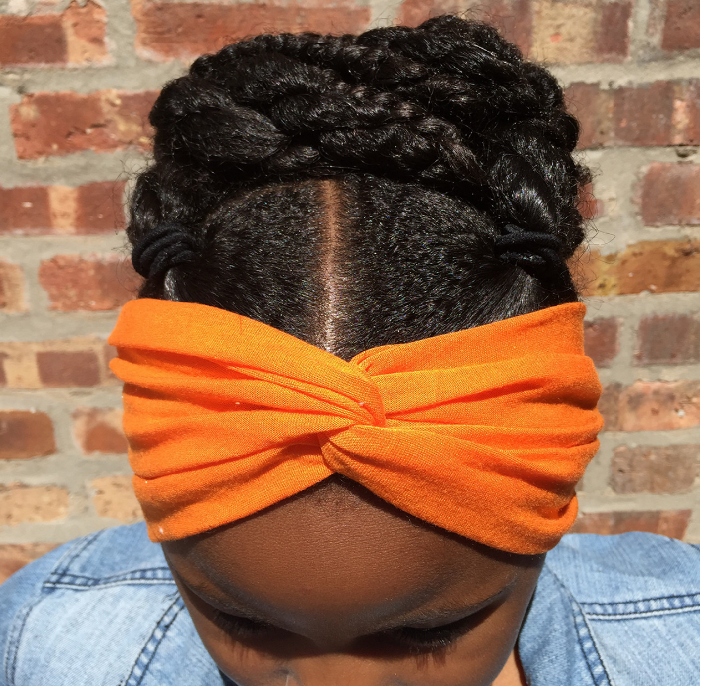 Solid Orange Turban Headband
