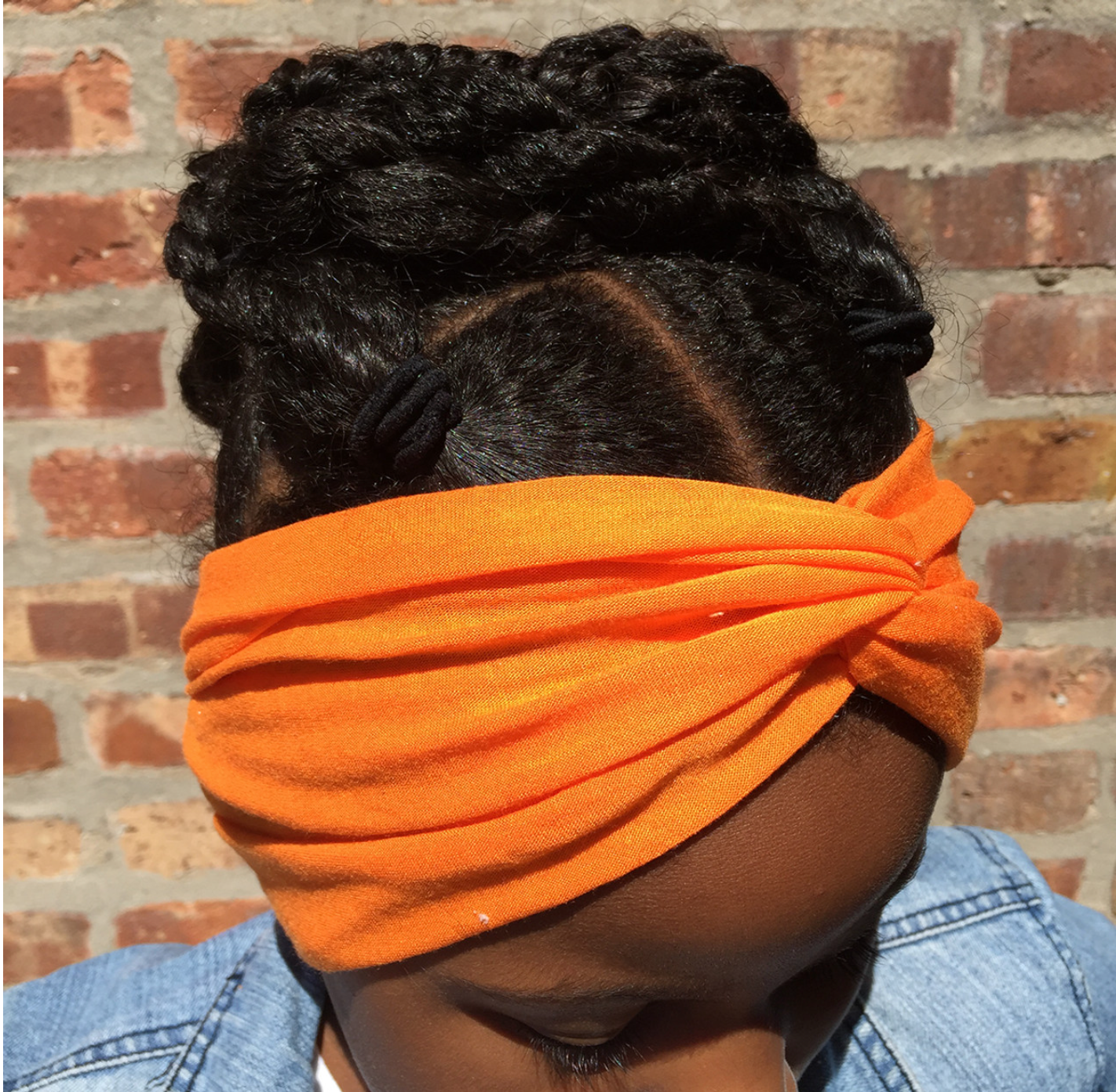 Solid Orange Turban Headband