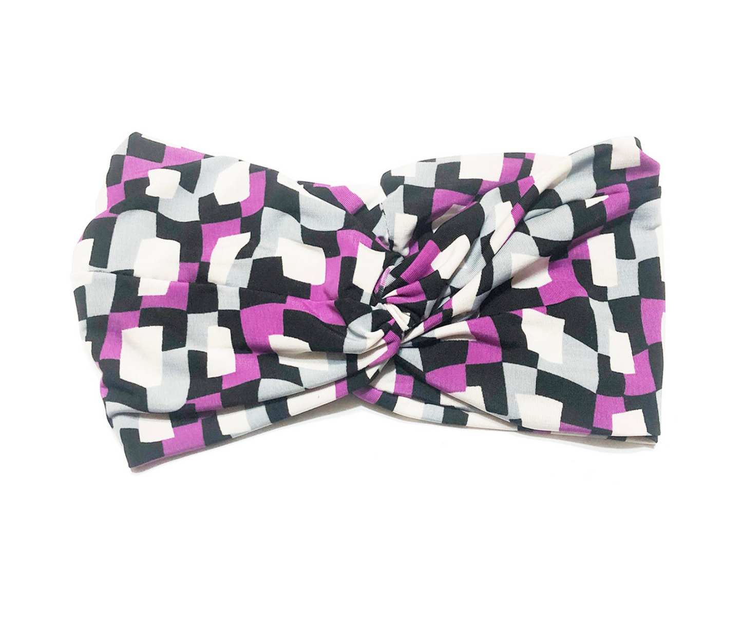 Plum Mosaic Turban Headband