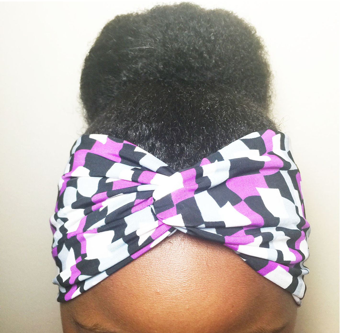 Plum Mosaic Turban Headband