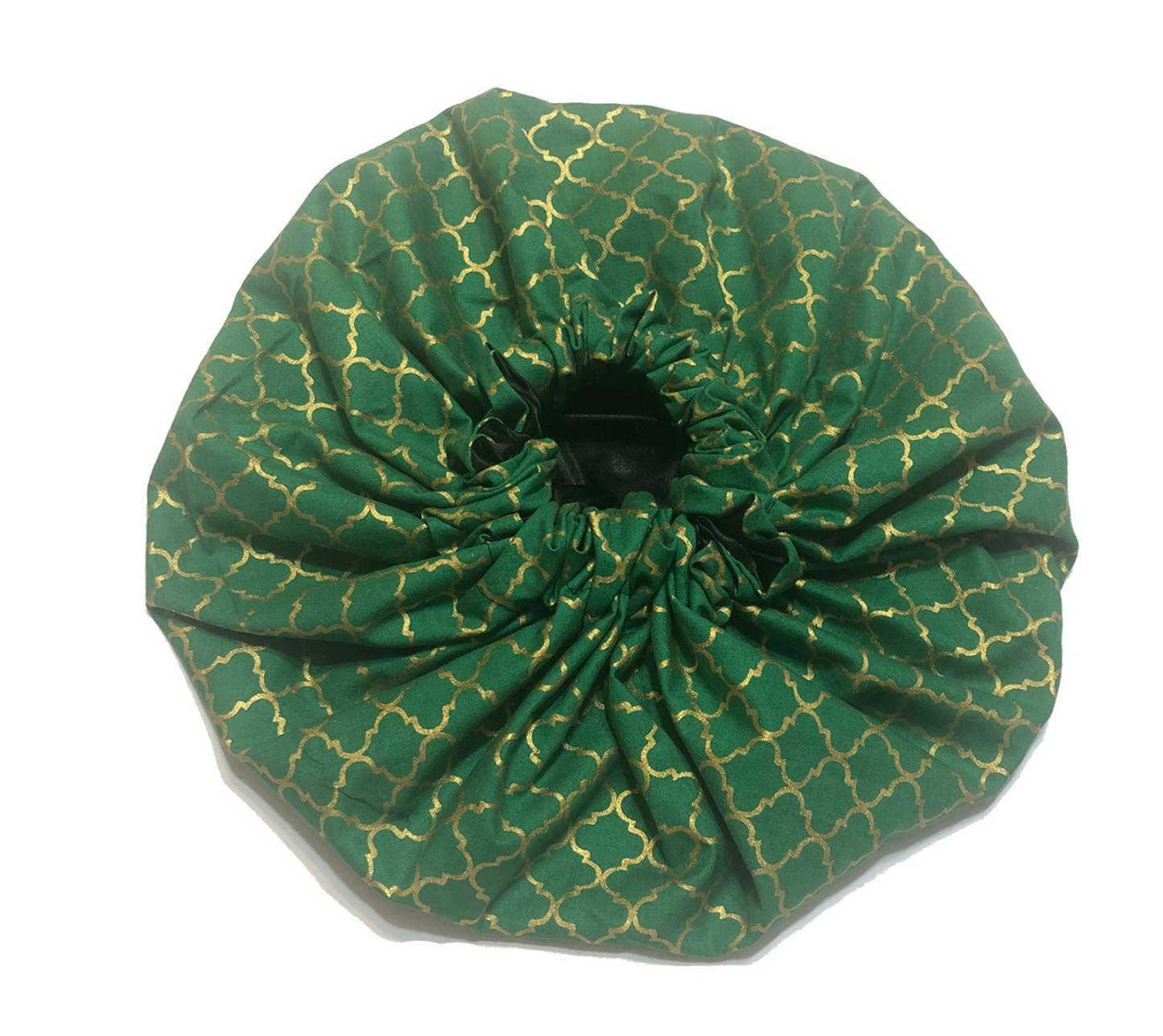 Ebony Gold Satin Bonnet