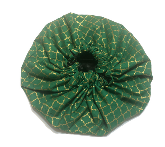 Ebony Gold Satin Bonnet