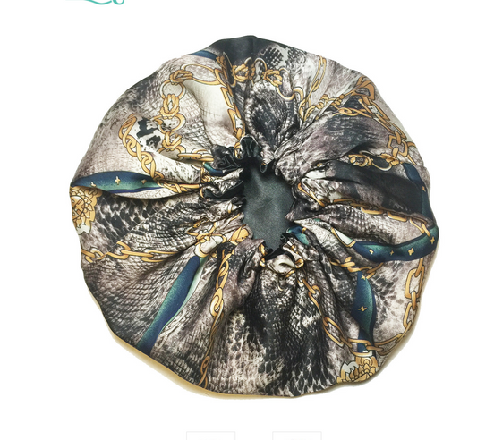 Green Belt Reversible Satin Bonnet